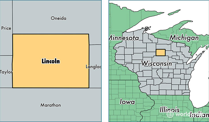 location of Lincoln county on a map