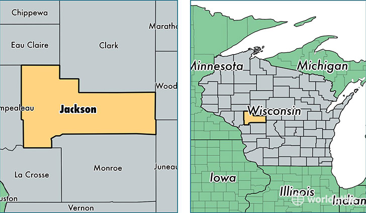 location of Jackson county on a map