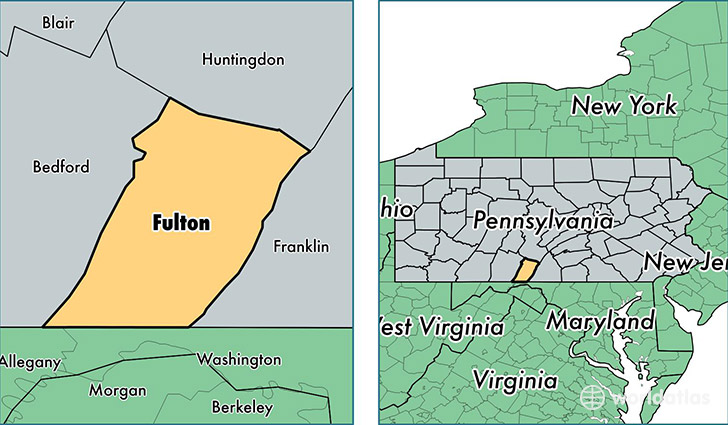 location of Fulton county on a map