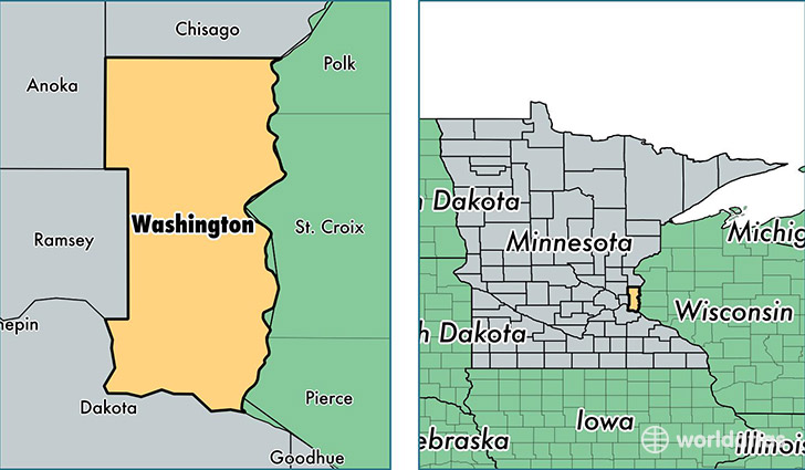 location of Washington county on a map