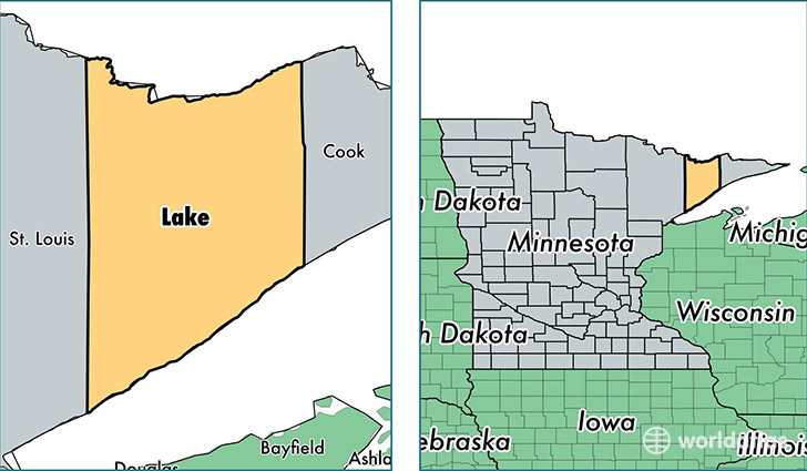 location of Lake county on a map