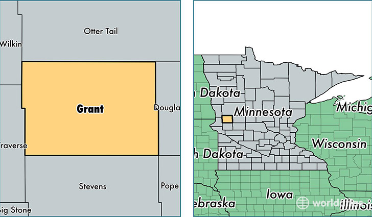 location of Grant county on a map