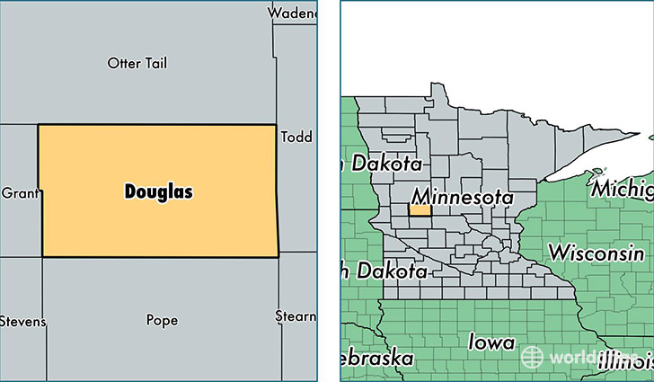 location of Douglas county on a map