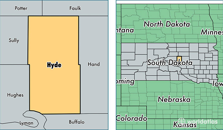location of Hyde county on a map