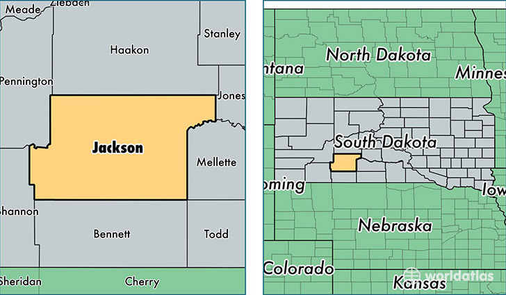 location of Jackson county on a map