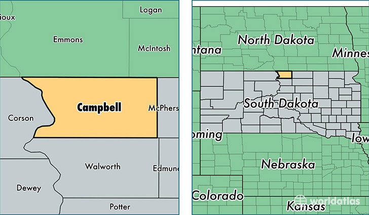 location of Campbell county on a map