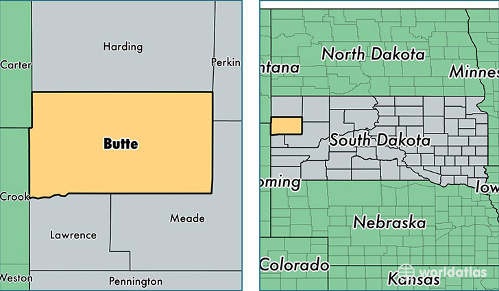 location of Butte county on a map