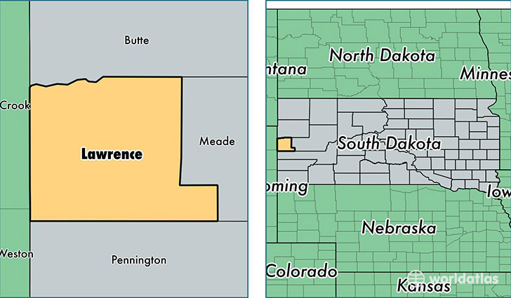 location of Lawrence county on a map