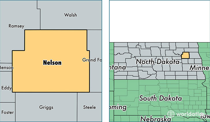 location of Nelson county on a map