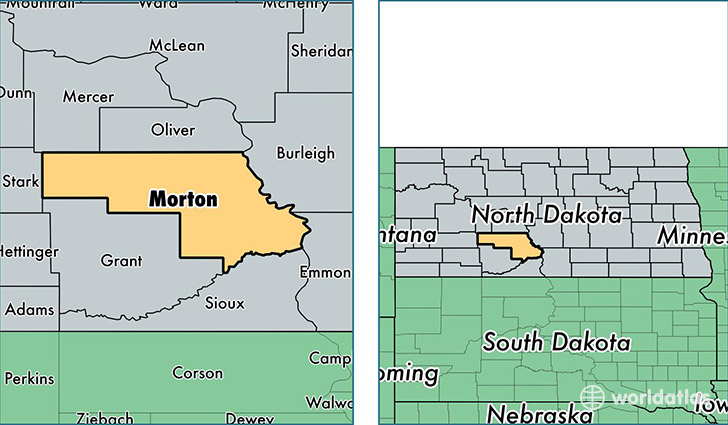 location of Morton county on a map