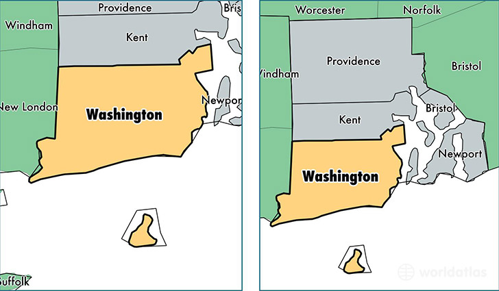 location of Washington county on a map