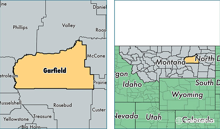 location of Garfield county on a map