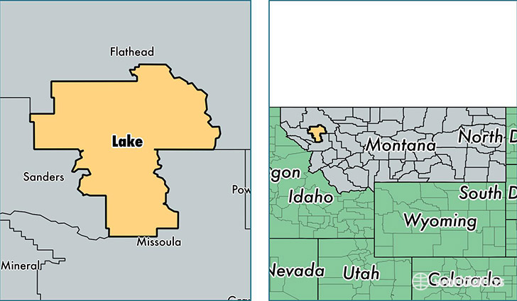 location of Lake county on a map