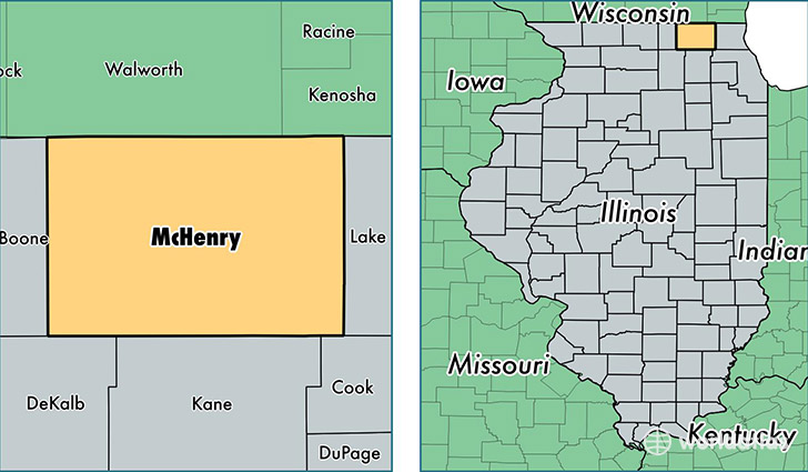 location of McHenry county on a map