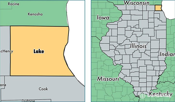 location of Lake county on a map