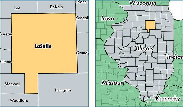 location of La Salle county on a map