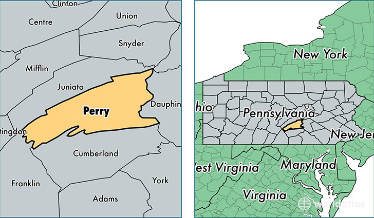 location of Perry county on a map