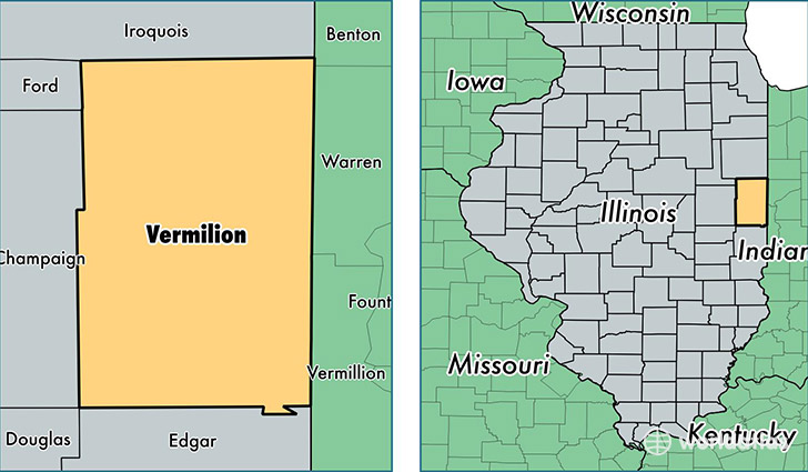 location of Vermilion county on a map