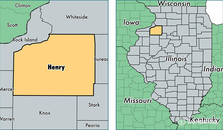 location of Henry county on a map