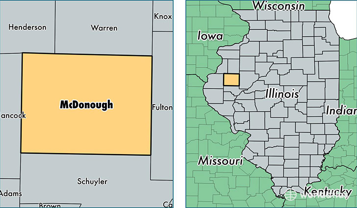 location of McDonough county on a map