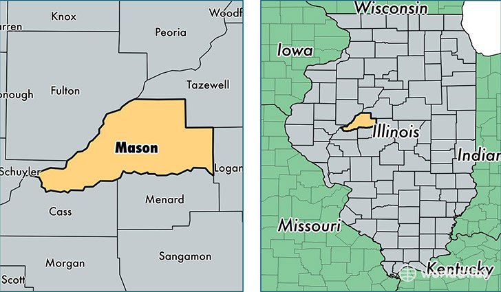 location of Mason county on a map