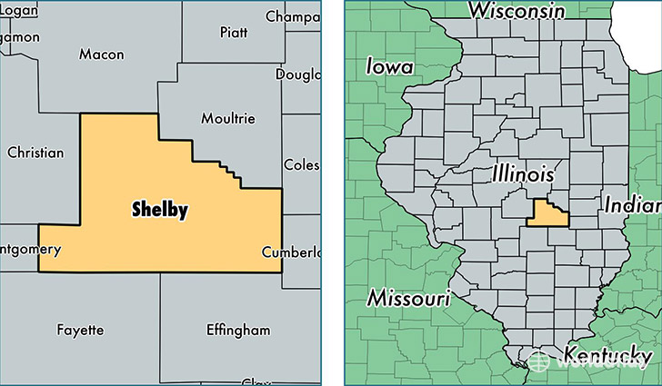 location of Shelby county on a map