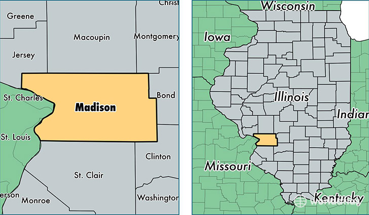 location of Madison county on a map