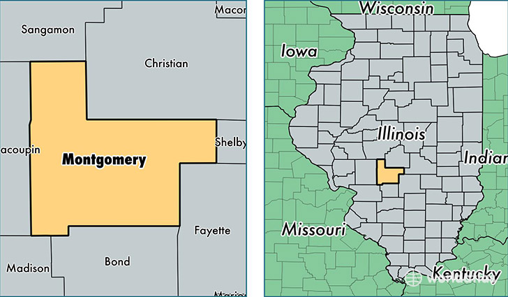 location of Montgomery county on a map