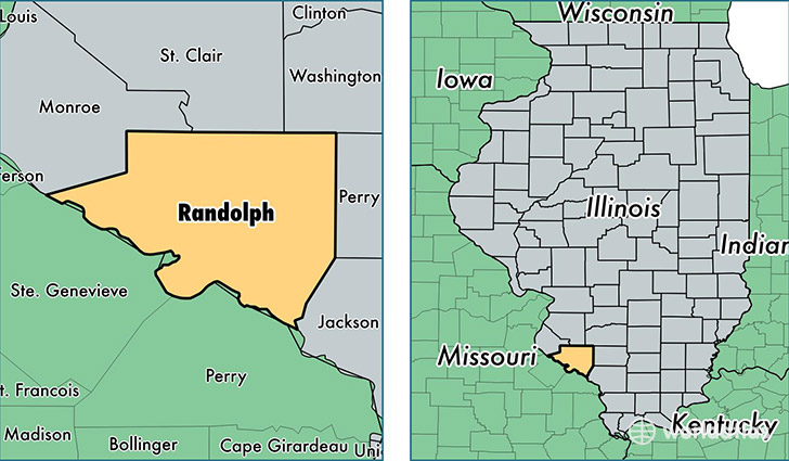 location of Randolph county on a map