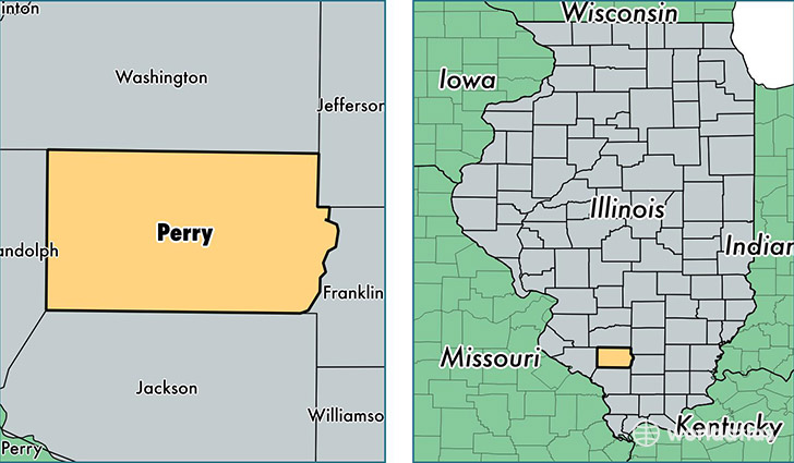 location of Perry county on a map