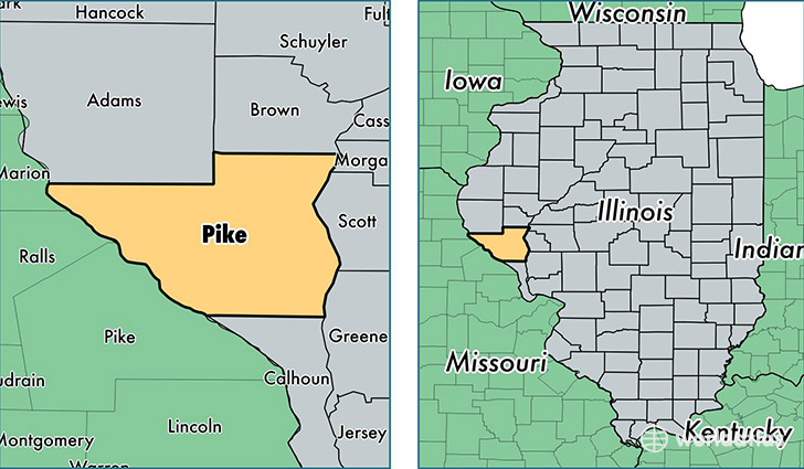 location of Pike county on a map