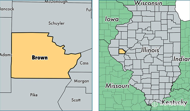 location of Brown county on a map