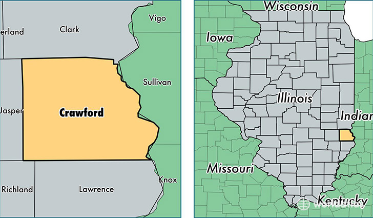 location of Crawford county on a map