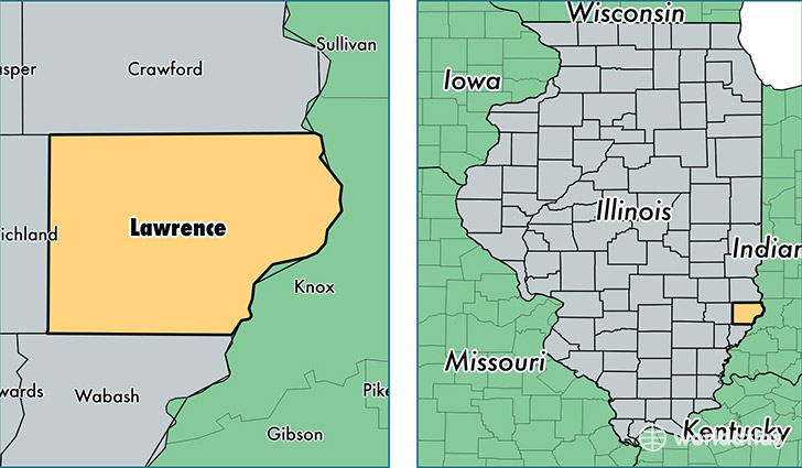 location of Lawrence county on a map