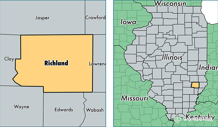 location of Richland county on a map