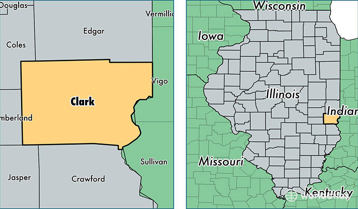 location of Clark county on a map