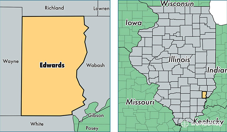 location of Edwards county on a map