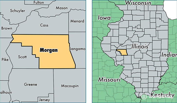 location of Morgan county on a map