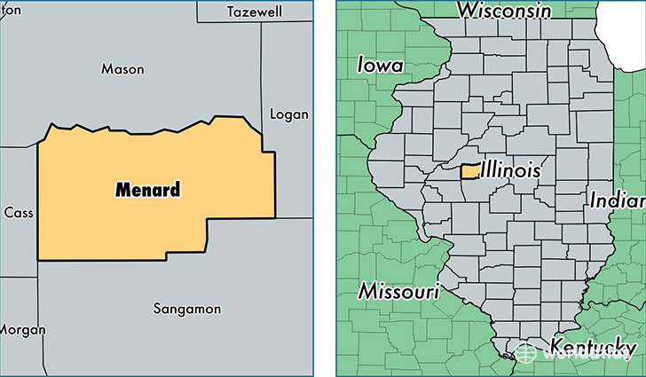 location of Menard county on a map