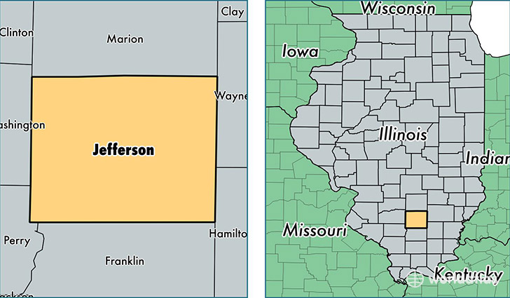 location of Jefferson county on a map