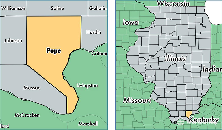 location of Pope county on a map