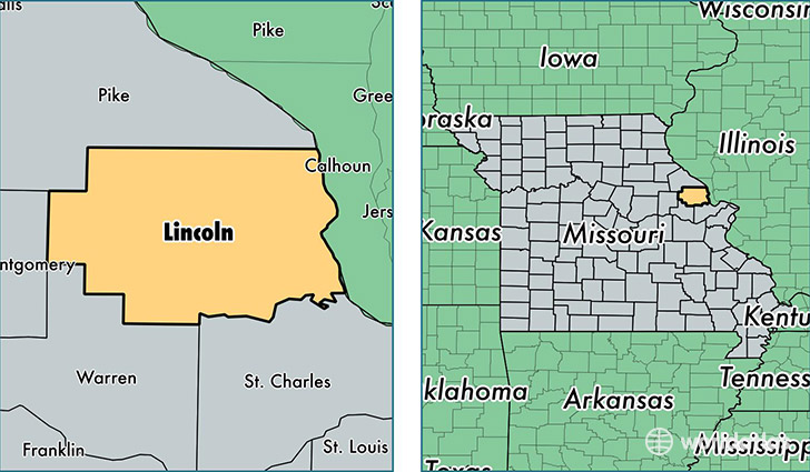 location of Lincoln county on a map