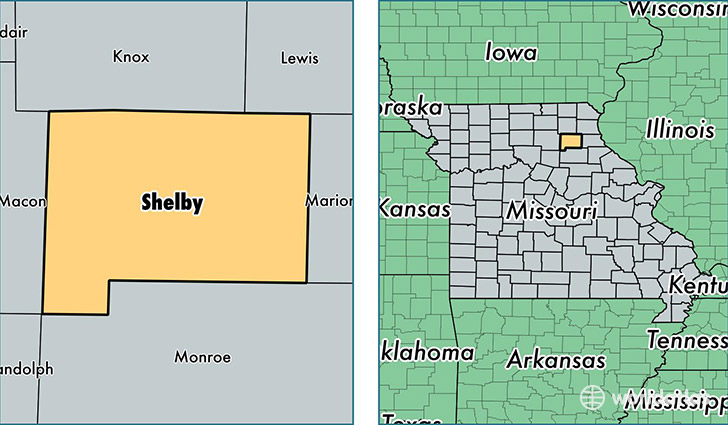 location of Shelby county on a map