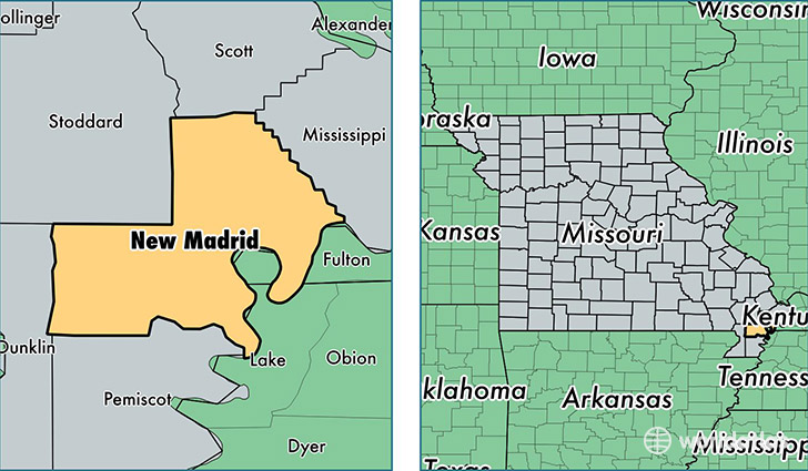 location of New Madrid county on a map