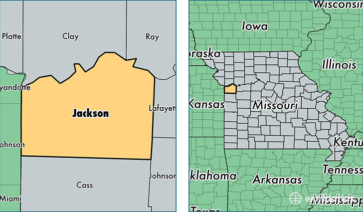 location of Jackson county on a map