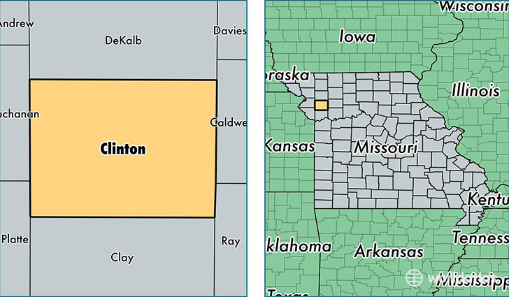 location of Clinton county on a map