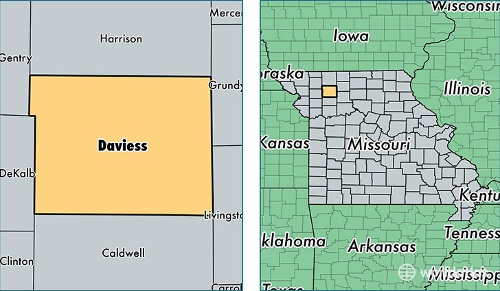 location of Daviess county on a map