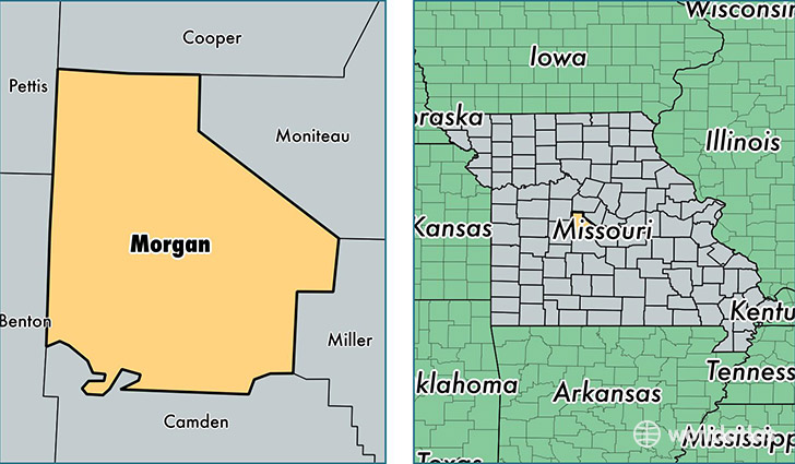 location of Morgan county on a map