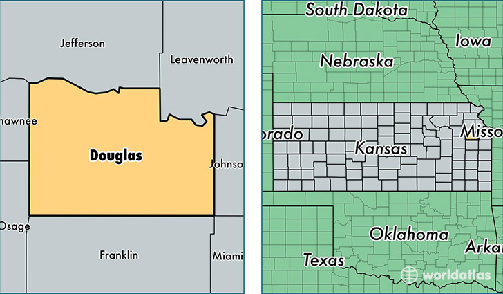 location of Douglas county on a map