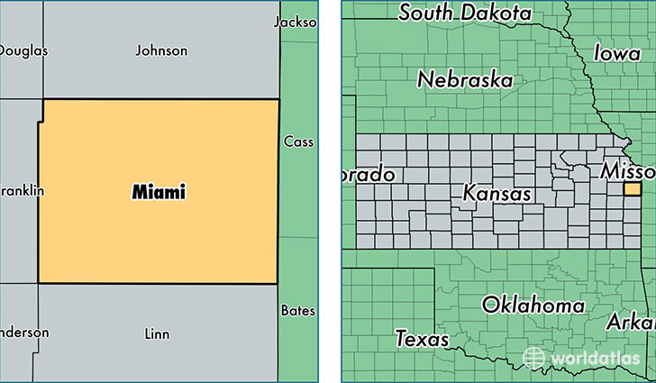 location of Miami county on a map